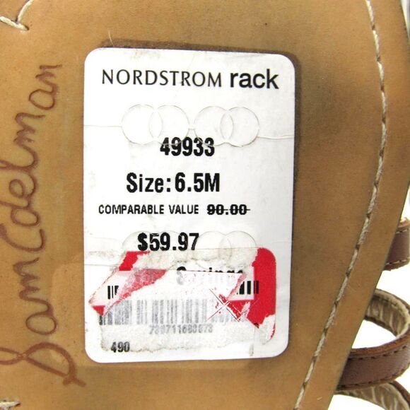 Sam Edelman Garland Strappy Brown Leather Flat Sandals 6.5 - Picture 10 of 10